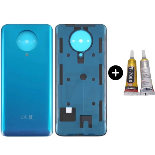 Redmi K30 Pro Uyumlu Arka Pil Kapağı Mavi + B7000 ürün görseli 1