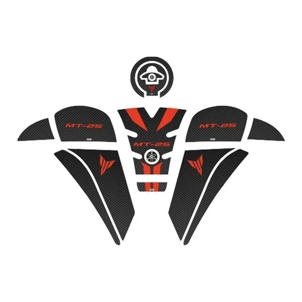 YAMAHA MT25 2020 - 2024 UYUMLU TANK PAD SET ürün görseli 1