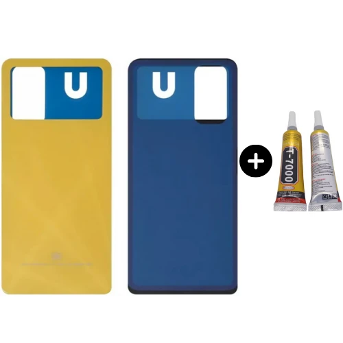 Xiaomi Poco Pocophone X4 Pro Uyumlu Arka Pil Kapağı Sarı + B7000 ürün görseli 1