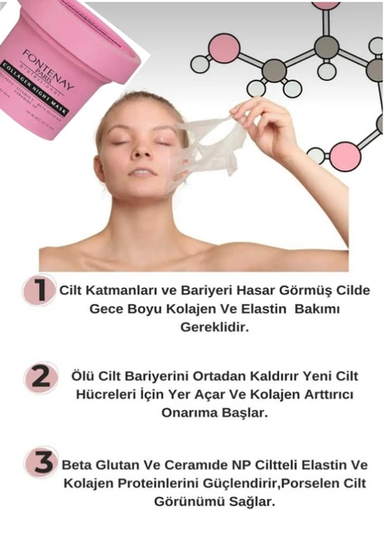 Fontenay Collagene Gece Uyku Maskesi 100ml - Resim 3