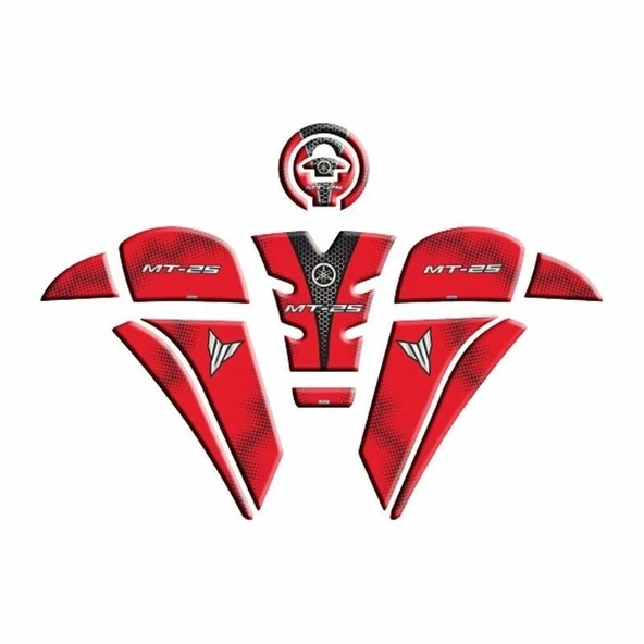 YAMAHA MT25 2020 - 2024 UYUMLU TANK PAD SET ürün görseli 1
