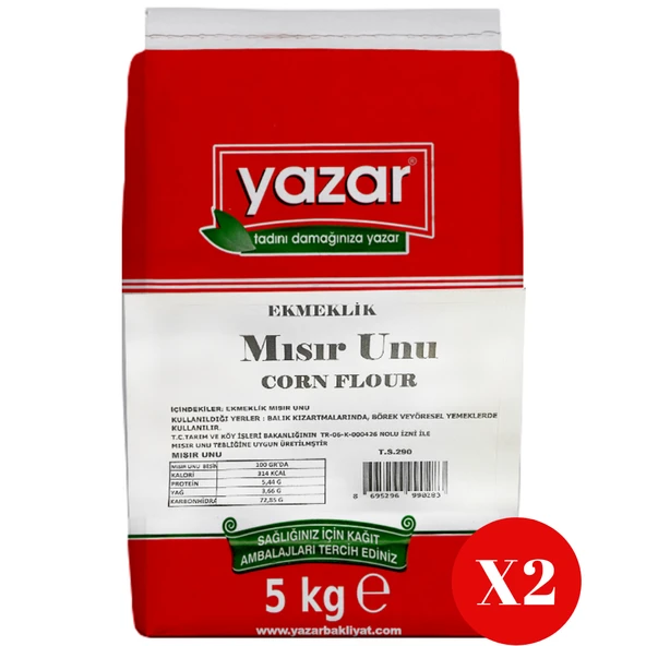 Yazar Ekmeklık (Karadeniz) Mısır Unu 5 Kg x 2 Paket ürün görseli 1