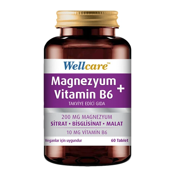 Wellcare Magnezyum Vitamin B6 60 Tablet ürün görseli 1