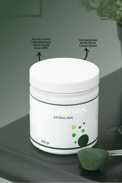 RAW Material Spirulina 100 gr - Resim 3