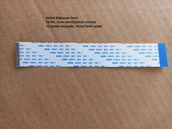 Awm 20624 80C 60V Vw-1 Flex Kablo 23 pin , 1mm adımlı, 15 santim boyunda. DİKKAT! ters kablo 23-1-15B ürün görseli 1