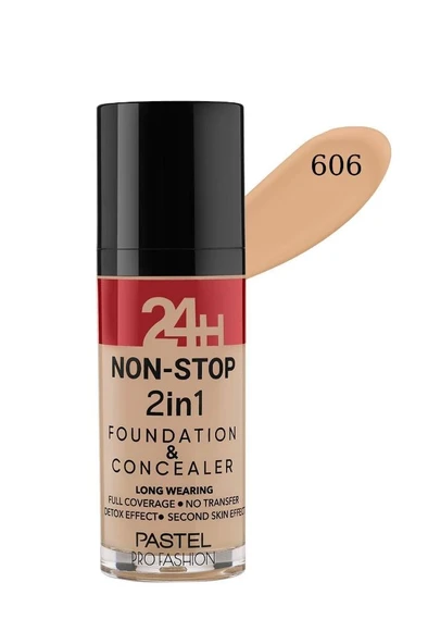 Pastel Profashion 24h Non-stop 2in1 Fondöten Ve Kapatıcı 606 Warm ürün görseli 1