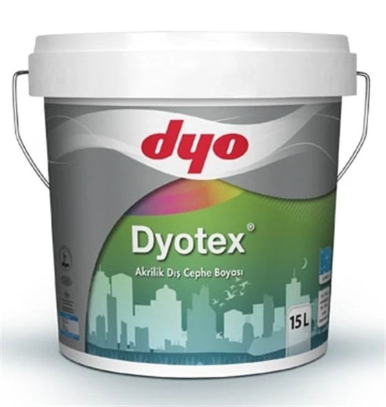 DYO DYOTEX AKRİLİK DIŞ CEPHE BOYASI BEYAZ 15 LT ürün görseli 1