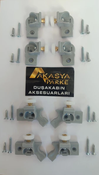 DUŞAKABİN TEKER SETİ BELLA SERİSİ KÖŞE GİRİŞLİ ( KARE) DUŞAKABİNLER GRİ RENK ürün görseli 1