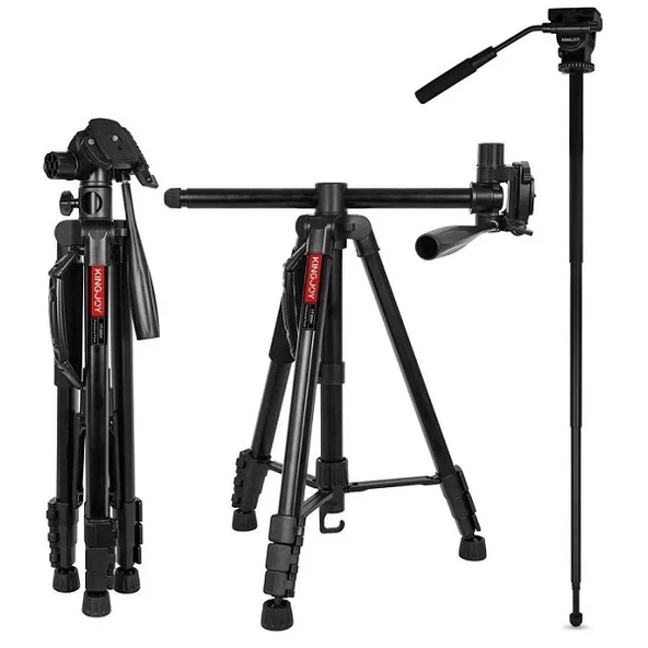 Kingjoy VT-890H Deve Boyu Profesyonel Tripod - Resim 2