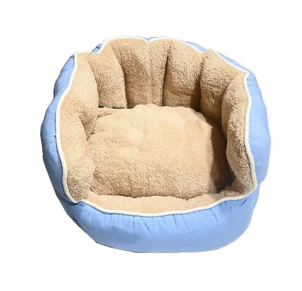 Süslüpati Kullanışlı Yıkanabilir Kumaş Silikon Elyaf Dolgulu Kedi Köpek Yatağı 45Cm ürün görseli 1
