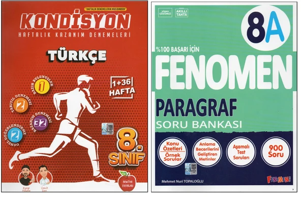 NEWTON 8.SINIF KONDİSYON TÜRKÇE+FENOMEN 8A PARAGRAF (2 KİTAP) ürün görseli 1