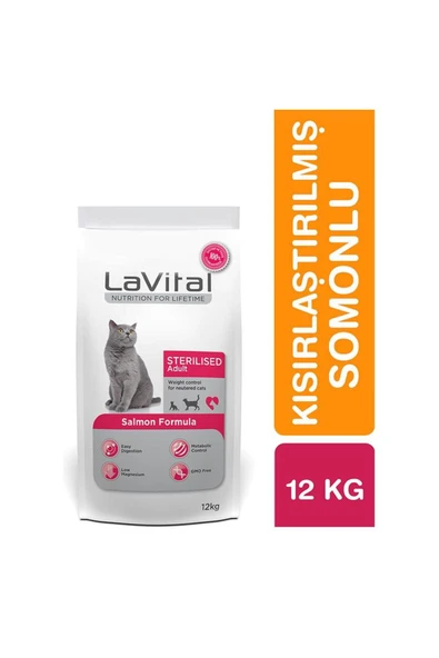 LaVital Kısırlaştırılmış Kedi Somonlu 12 KG ürün görseli 1