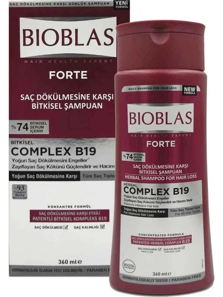 Bioblas Forte Bitkisel Şampuan 360 ml ürün görseli 1