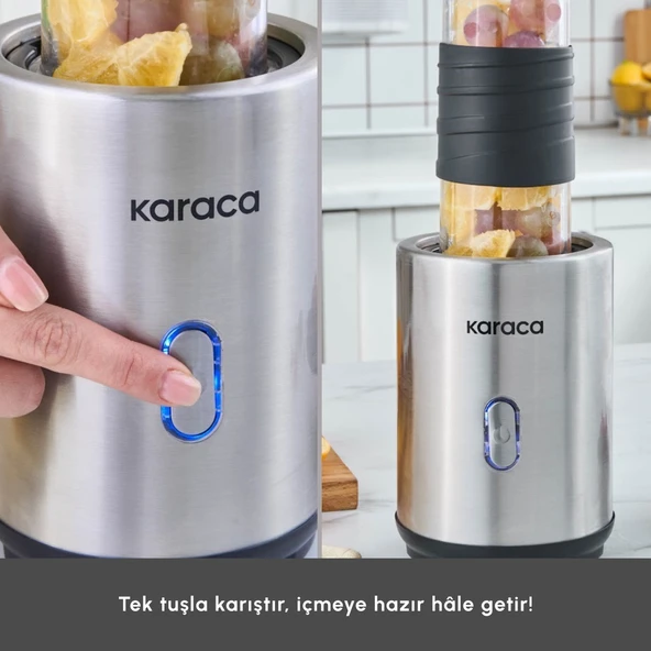 Karaca Smooth and Move Inox 350W Personal Kişisel Smoothie Blender - Resim 7