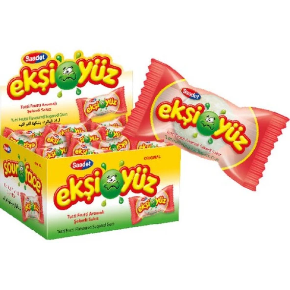 Saadet Ekşiyüz Sakız 100 Adet Tutti Frutti Aromalı ürün görseli 1