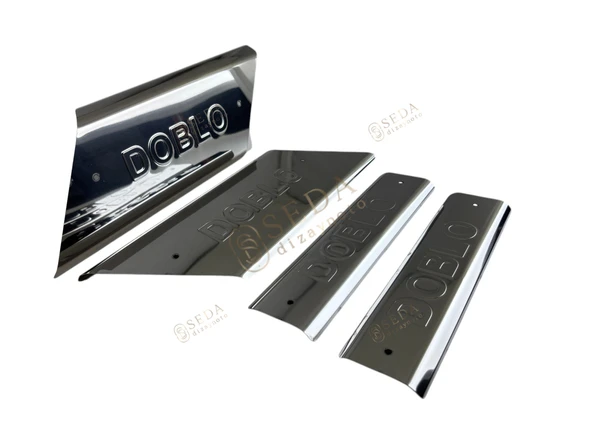 Fiat Doblo 1 Panel Van/Lav 2000 > 2010 İç Kapı Eşiği 4 Prç. P. Çelik - Resim 6