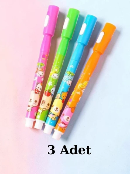 Ayıcık Desenli Görünmez Kalem 3 Adet. ürün görseli 1