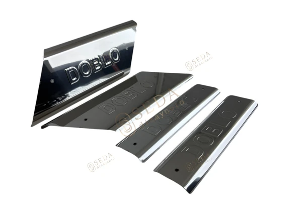 Fiat Doblo 1 Panel Van/Lav 2000 > 2010 İç Kapı Eşiği 4 Prç. P. Çelik - Resim 4