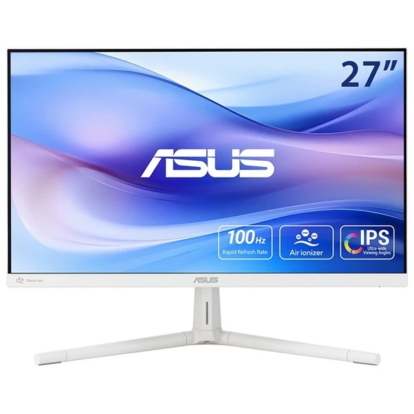 ASUS 27" IPS VU279HFI-W IPS 1MS 100HZ 1920X1080 MAVİ IŞIK FİLİTRELİ HAVA İYONİZERLİ ÇERÇEVESİZ MONİTÖR ürün görseli 1