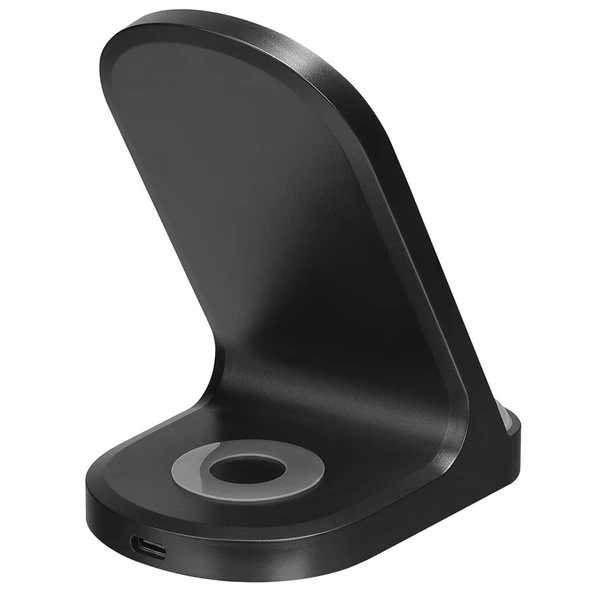 S-link SL-CW05 Mobil Telefon Uyumlu 15W LED Logo PRM Siyah Kablosuz Şarj Cihazı ürün görseli 1