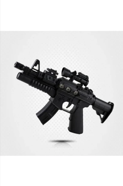 Flash Gun Işıklı Sesli Poşetli Tüfek - Resim 3