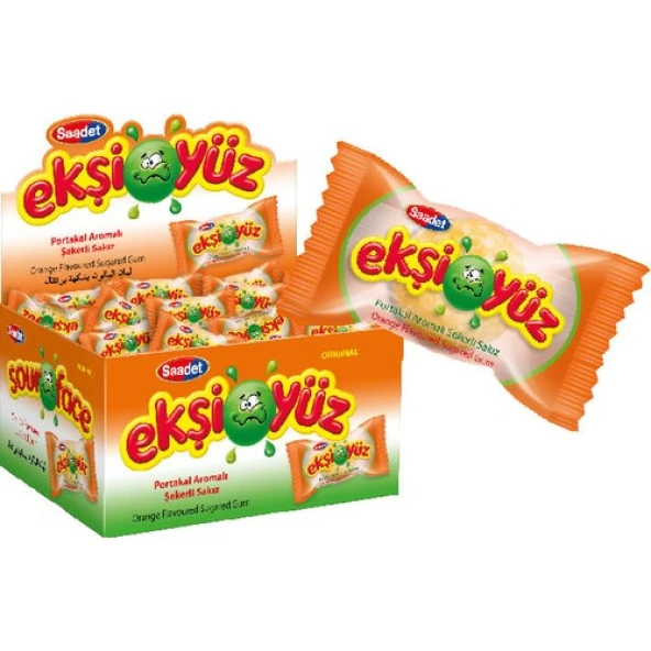Saadet Ekşiyüz Sakız 100 Adet Portakal Aromalı ürün görseli 1