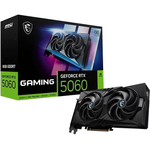 MSI 8GB RTX5060 GAMING OC GDDR7 128bit HDMI-DP PCIE 5.0 ürün görseli 1