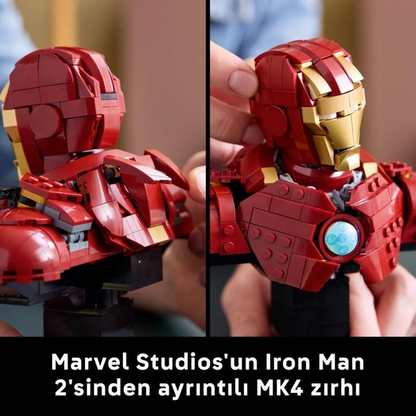 LEGO Marvel 76327 Iron Man MK4 Büstü (436 Parça) - Resim 7