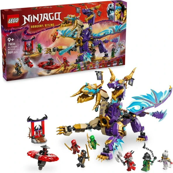 LEGO Nınjago 71836 Odak Ark Ejderhası (869 Parça) ürün görseli 1