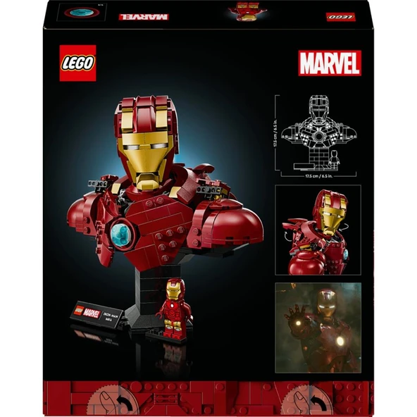 LEGO Marvel 76327 Iron Man MK4 Büstü (436 Parça) - Resim 4