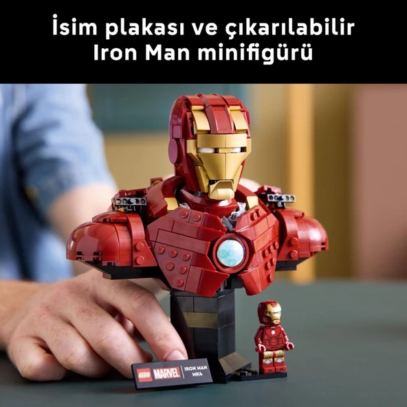 LEGO Marvel 76327 Iron Man MK4 Büstü (436 Parça) - Resim 6