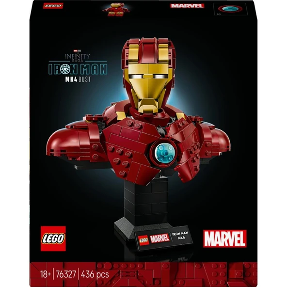 LEGO Marvel 76327 Iron Man MK4 Büstü (436 Parça) - Resim 3