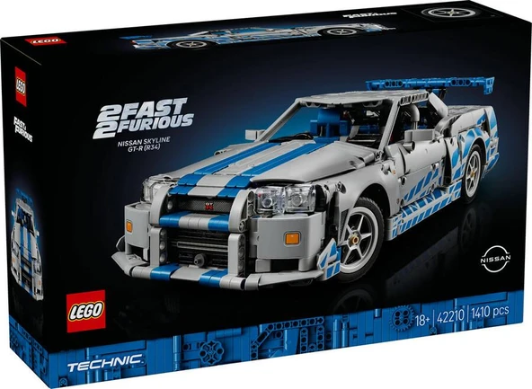 LEGO Technic 42210 2 Fast 2 Furious Nissan Skyline GT-R (R34) Car ürün görseli 1