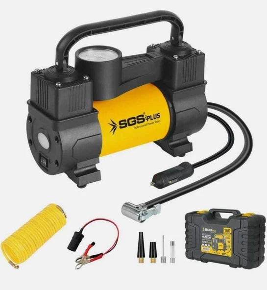 SGS 5391 Araç Lastik İçin Hava Kompresörü Basınç Göstergeli 12V 150 PSI ürün görseli 1