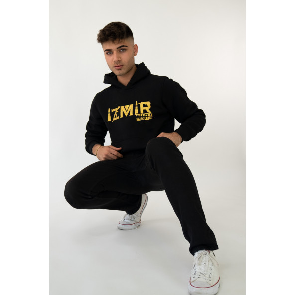 İzmir Mafia Erkek Kapüşonlu Sweatshirt - Resim 4