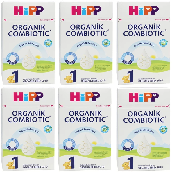 Hipp 1 Organik Combiotic 800 gr Bebek Sütü 6 ADET ürün görseli 1