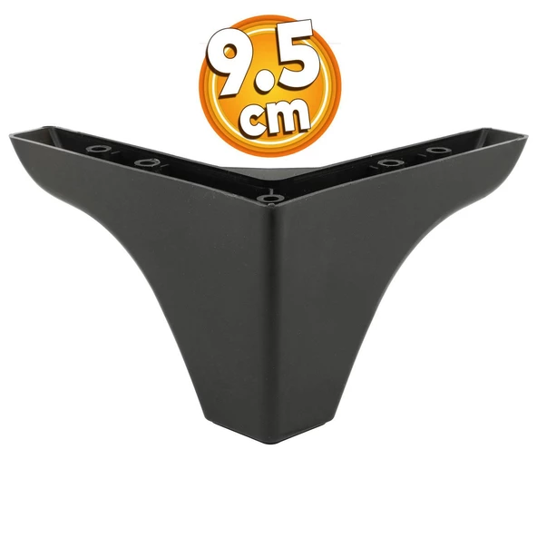 Bellona Rose Lüks Mobilya Kanepe Sehpa Tv Ünitesi Çekyat Koltuk Ayağı 9.5 Cm Siyah Baza Ayakları ürün görseli 1