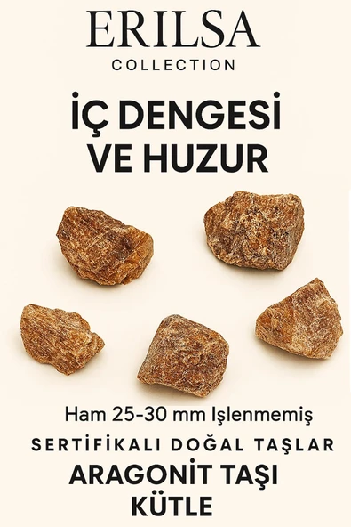 Sertifikalı Ham İşlenmemiş Orta Boy Aragonit Taşı Kütle Topraklayıcı Enerji Sağlar Stresi Azaltır ürün görseli 1