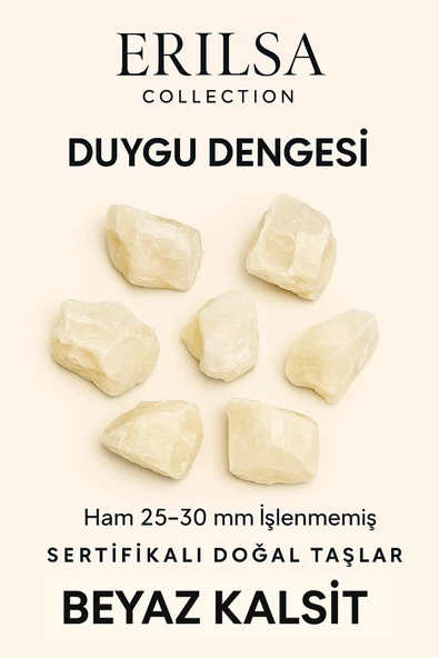 Sertifikalı Ham İşlenmemiş Beyaz Kalsit Taşı Kütle Zihni Arındırır ve Enerji Alanını Temizler ürün görseli 1