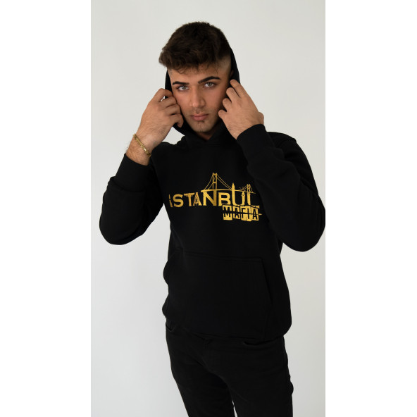 İstanbul Mafia Kapüşonlu Erkek Sweatshirt - Resim 2