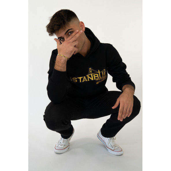 İstanbul Mafia Kapüşonlu Erkek Sweatshirt - Resim 3