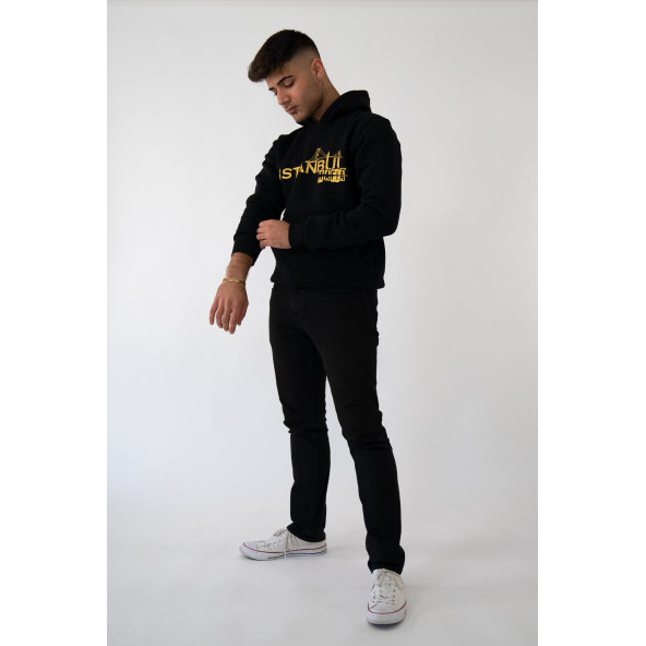 İstanbul Mafia Kapüşonlu Erkek Sweatshirt - Resim 4