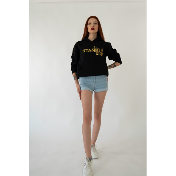 İstanbul Mafia Kapüşonlu Kadın Sweatshirt - Resim 6