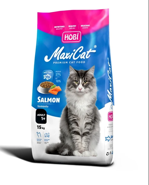 Hobi Maxicat Somonlu Yetişkin Kedi Maması 15kg ürün görseli 1