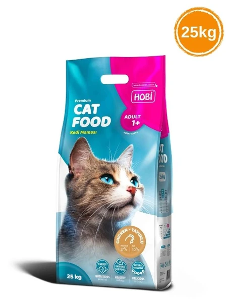 Hobi Tavuklu Yetişkin Kedi Maması 25kg ürün görseli 1