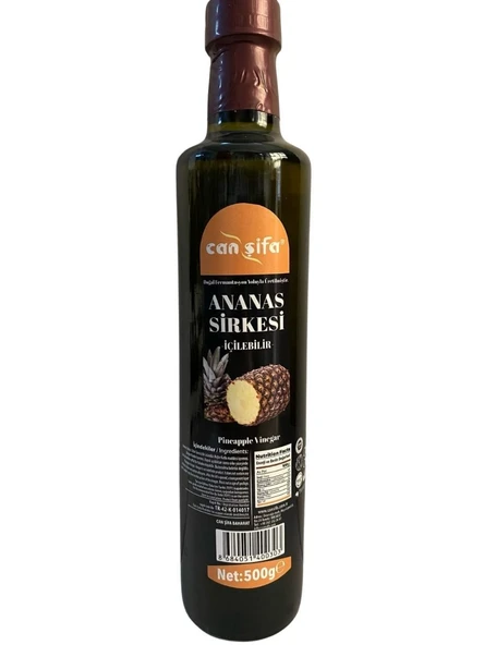 Canşifa İçilebilir Doğal Fermantasyon Ananas Sirkesi 500 ML ürün görseli 1
