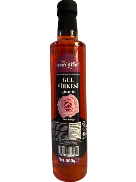 Canşifa İçilebilir Doğal Fermantasyon Gül Sirkesi 500 ML ürün görseli 1
