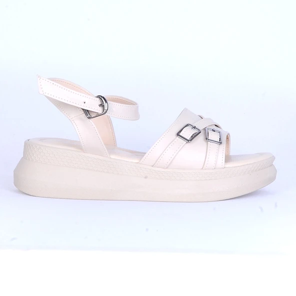 Moda Ayakkabı 147 Ortopedik Kadın Tokalı Sandalet Ayakkabı ürün görseli 1