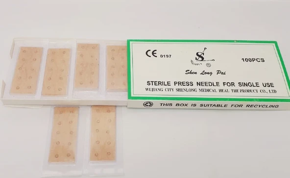 Shenlong Çift Flasterli Press Needle 0.22 X 1.7 Mm 100 Adet Kalıcı Kulak Iğnesi ürün görseli 1