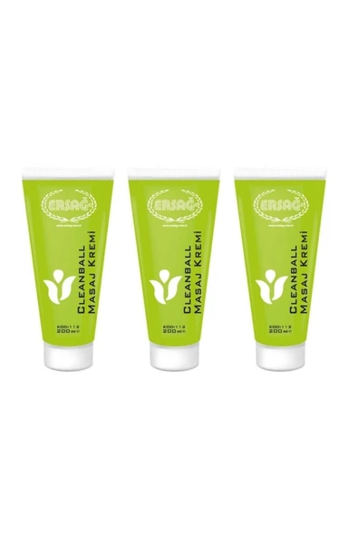 Ersağ Clean Ball Masaj Kremi 200 Ml X 3 Adet ürün görseli 1
